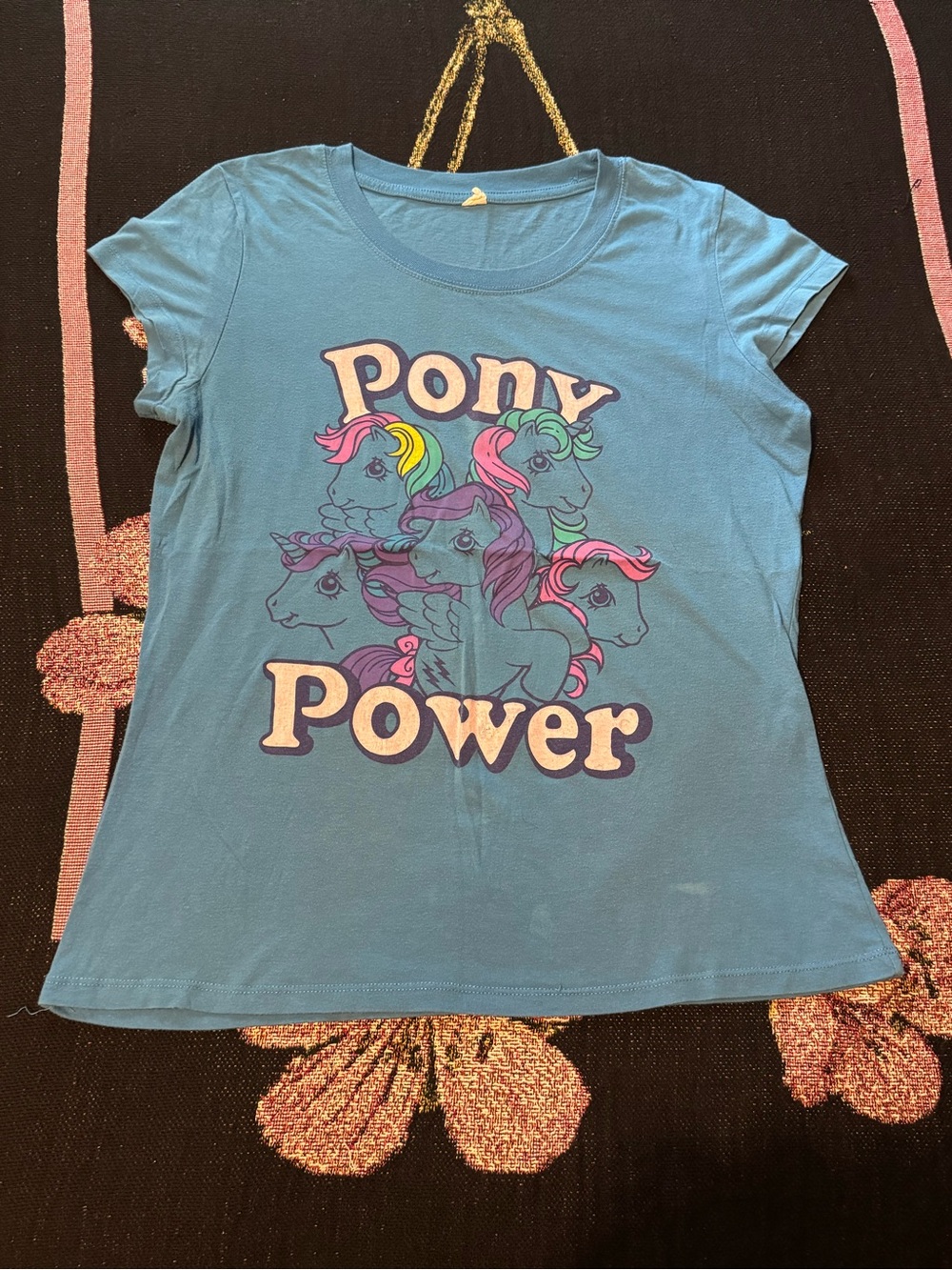 Pony Power Short Sleeve Tee Multicolor Graphic Size XXL Girls